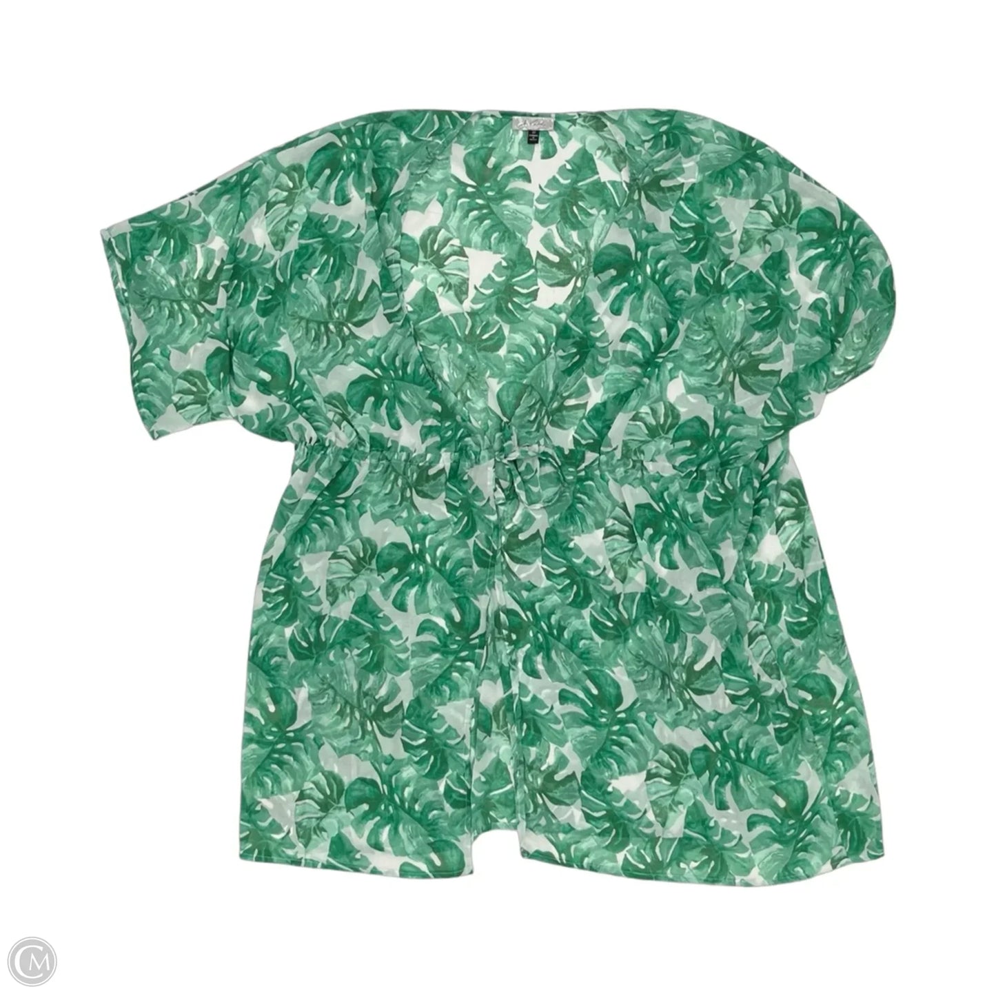 Swimwear Cover-up By Clothes Mentor In Tropical Print, Size: 3x