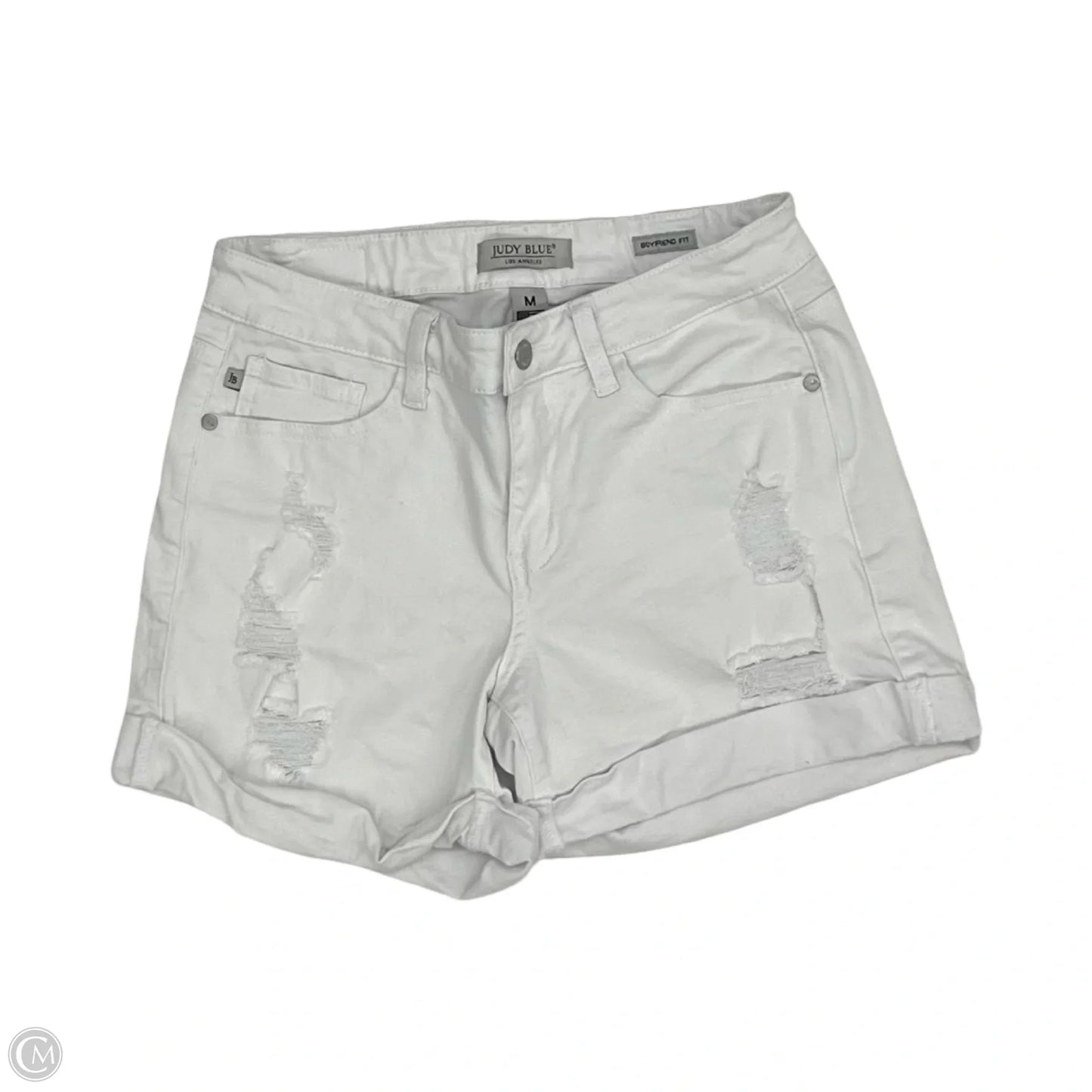 Shorts By Judy Blue In White Denim, Size: M