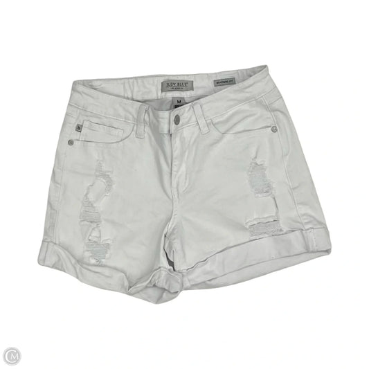 Shorts By Judy Blue In White Denim, Size: M