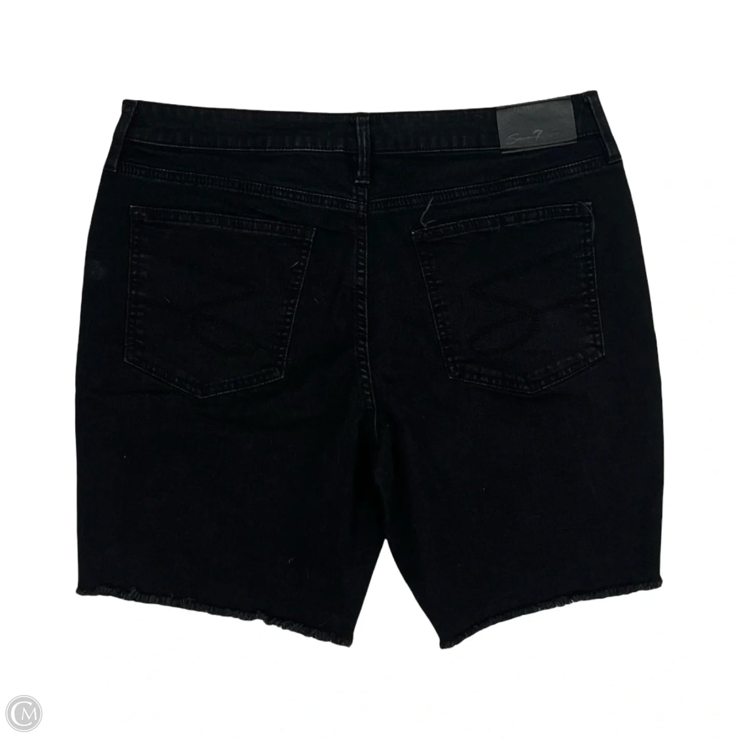 Shorts By Seven 7 In Black Denim, Size: 12