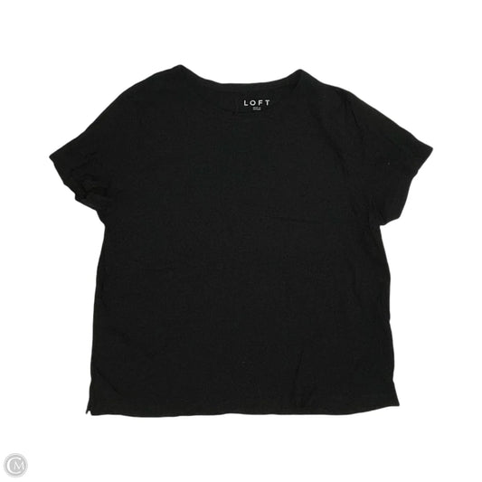 Top Short Sleeve By Loft In Black, Size: Xl