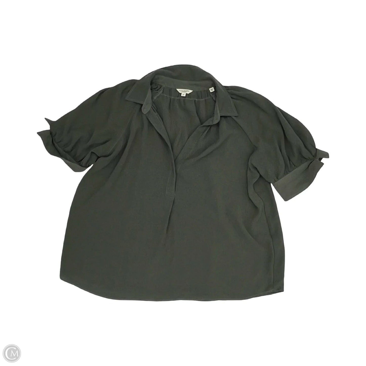 Blouse Short Sleeve By Max Studio In Green, Size: 1x