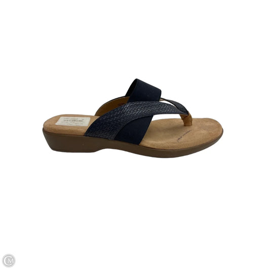 Sandals Flip Flops By Cliffs By White Mountain In Navy, Size: 10