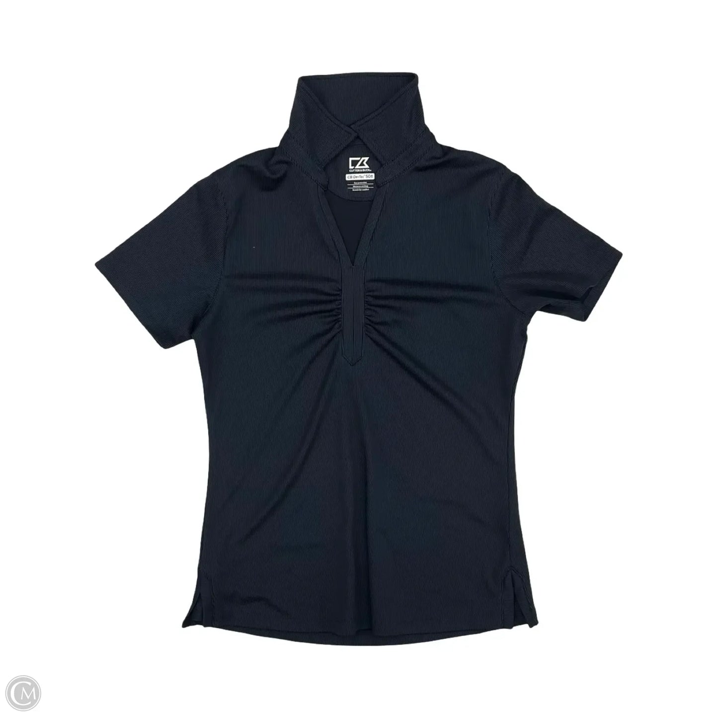 Athletic Top Short Sleeve By Cutter And Buck In Grey, Size: S