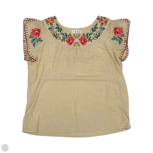 Blouse Short Sleeve By Thml In Floral Print, Size: Xs
