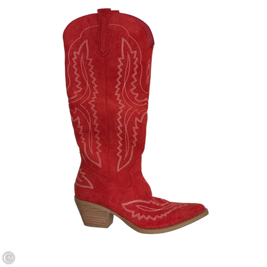 Boots Western By Clothes Mentor In Red, Size: 9