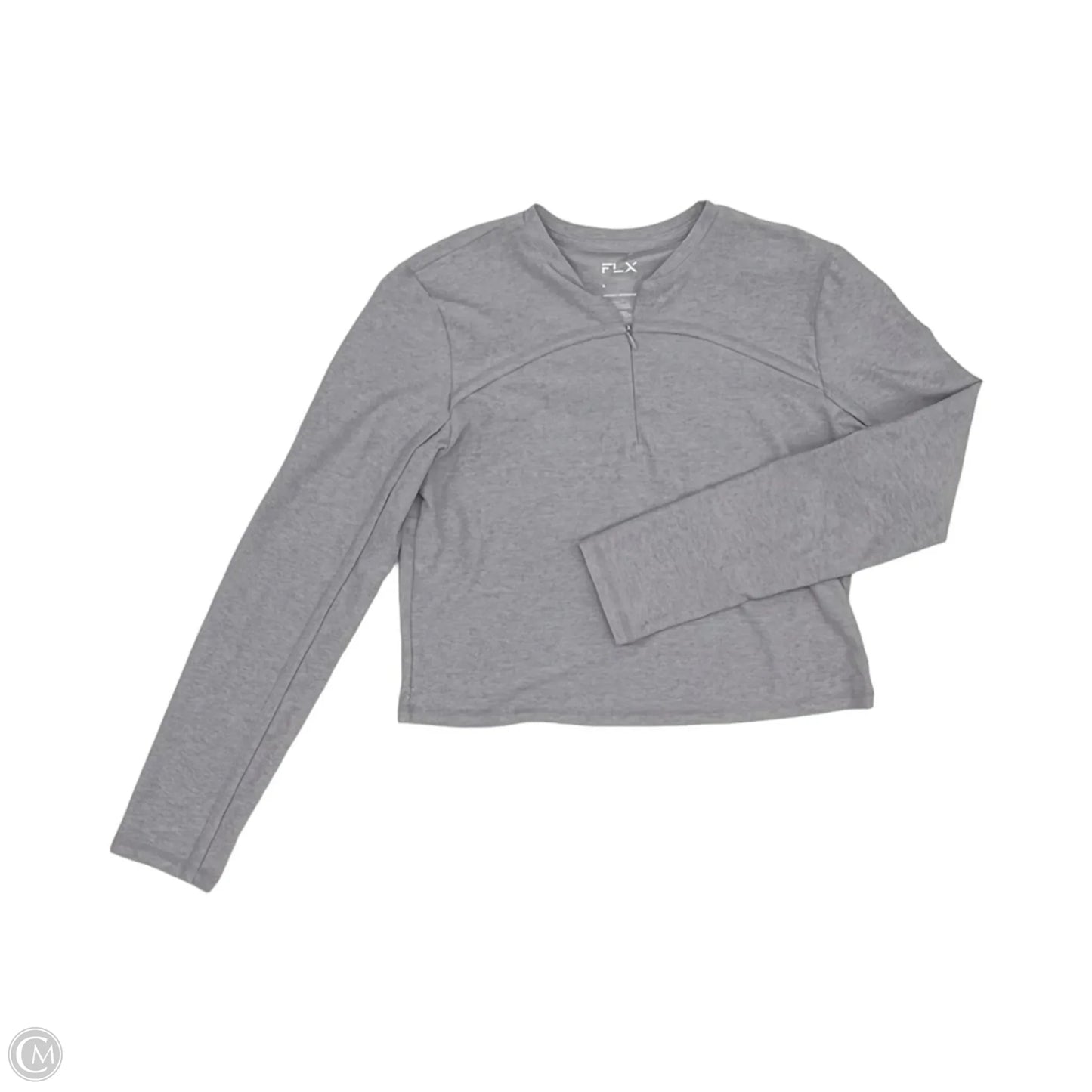 Athletic Top Long Sleeve Collar By Flx In Purple, Size: L