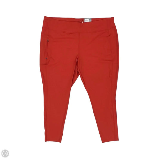 Athletic Leggings By Tek Gear In Orange, Size: 4x