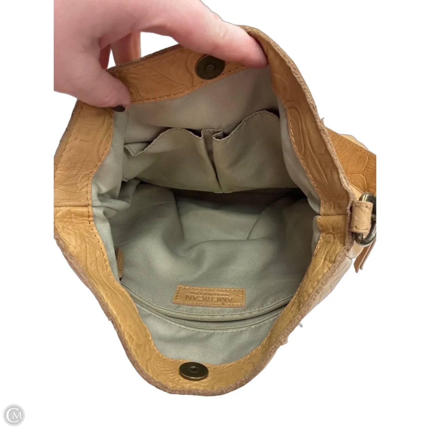 Handbag Leather By Clothes Mentor, Size: Medium
