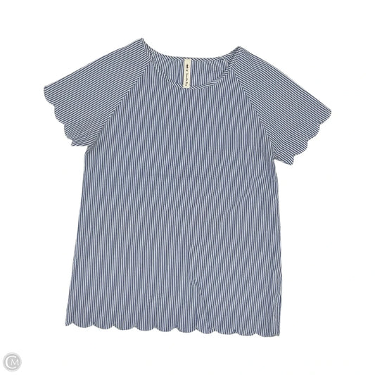 Blouse Short Sleeve By Vanilla Bay In Striped Pattern, Size: M
