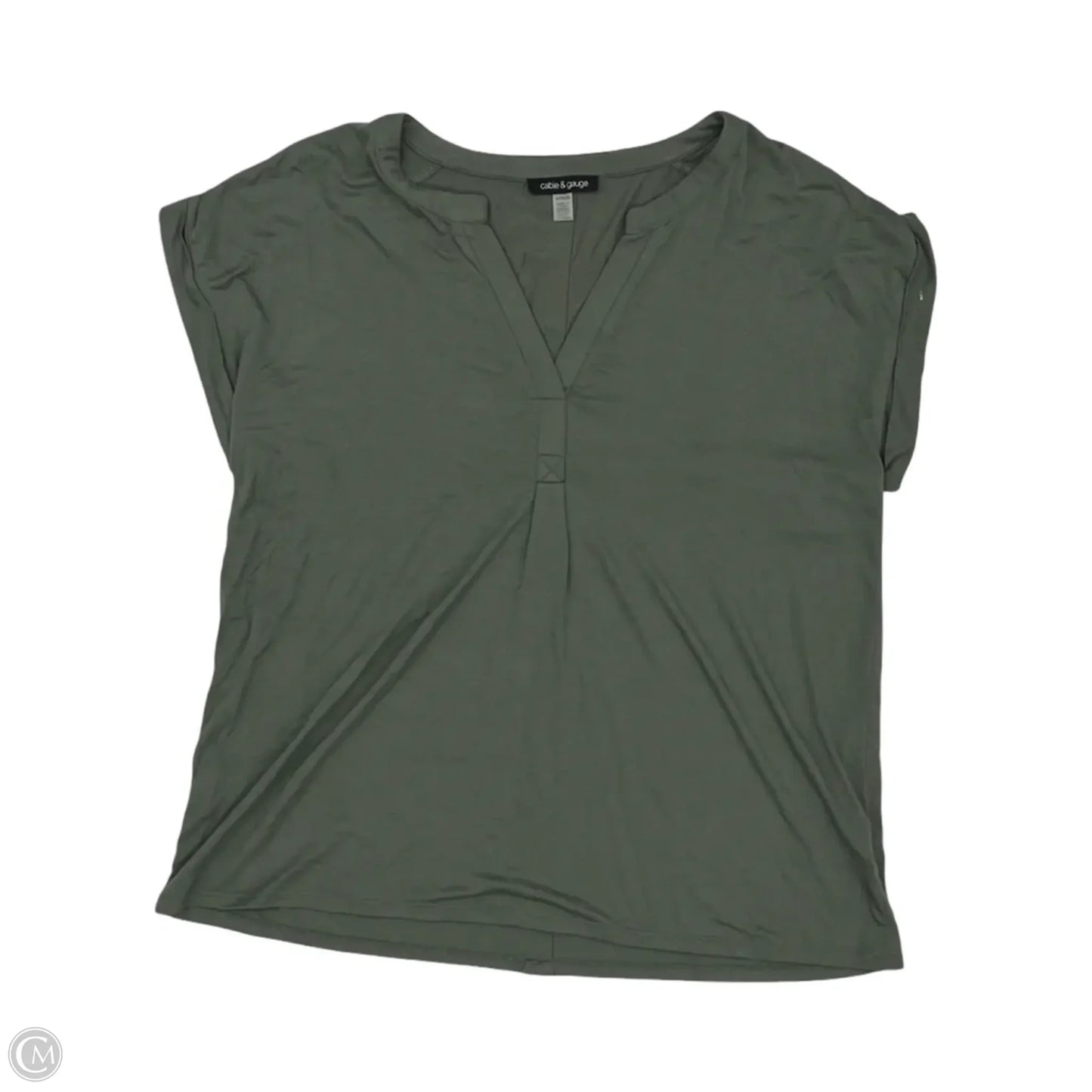 Top Short Sleeve By Cable And Gauge In Green, Size: Xl
