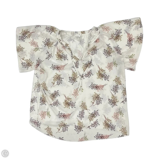 Blouse Short Sleeve By Loft In Floral Print, Size: Xl