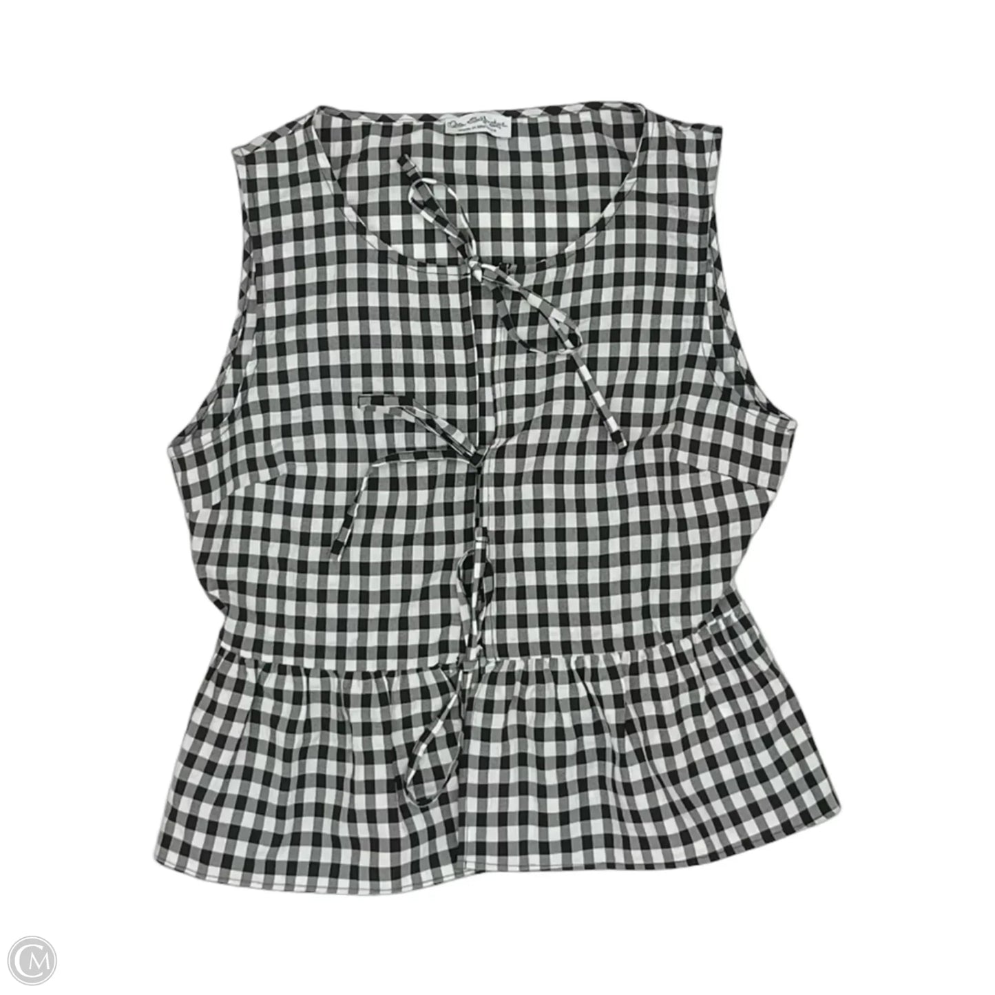 Blouse Sleeveless By Cmf In Black & White, Size: 6