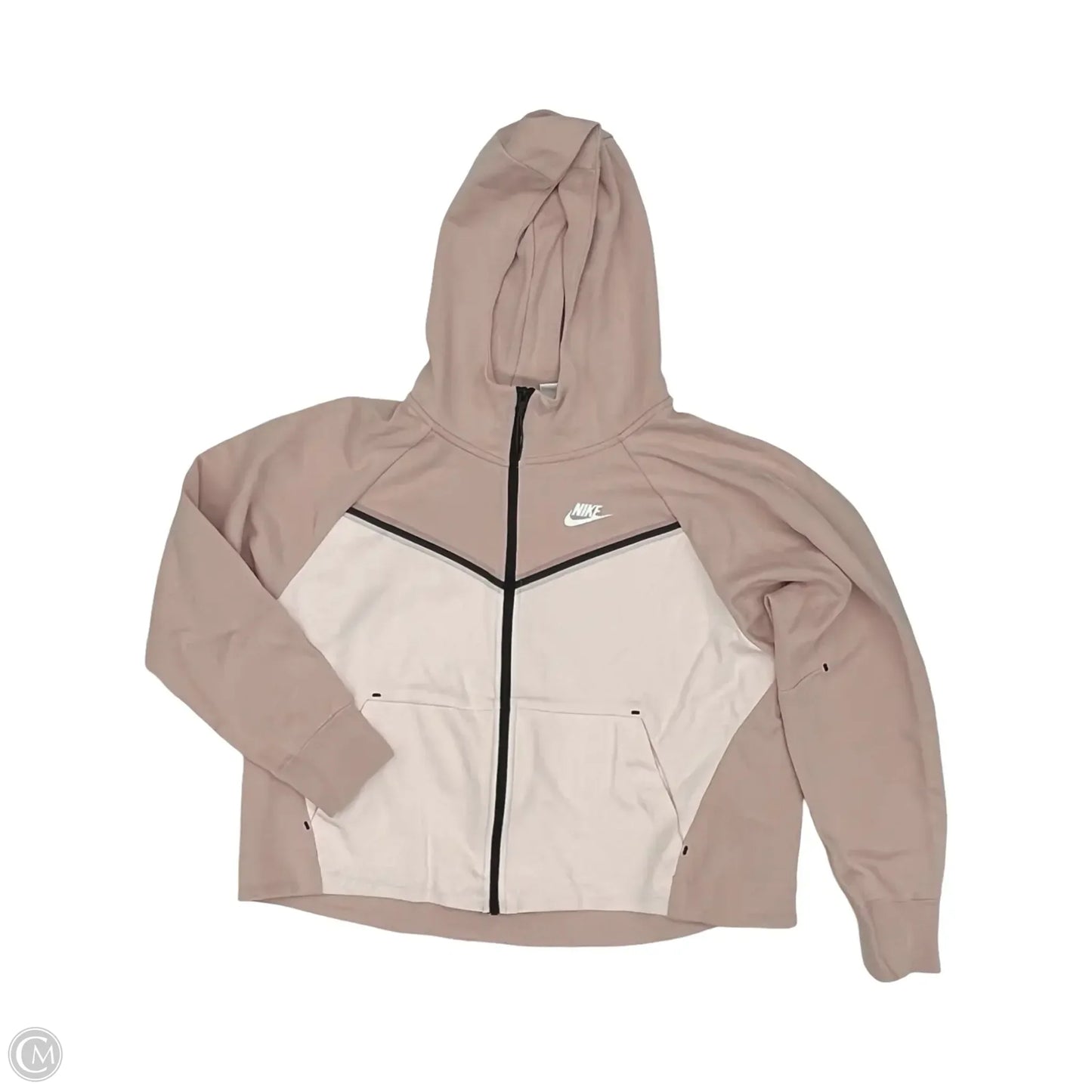 Athletic Sweatshirt Hoodie By Nike In Pink, Size: 1x