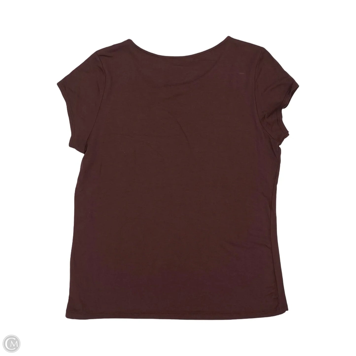 Top Short Sleeve By Tahari In Brown, Size: L