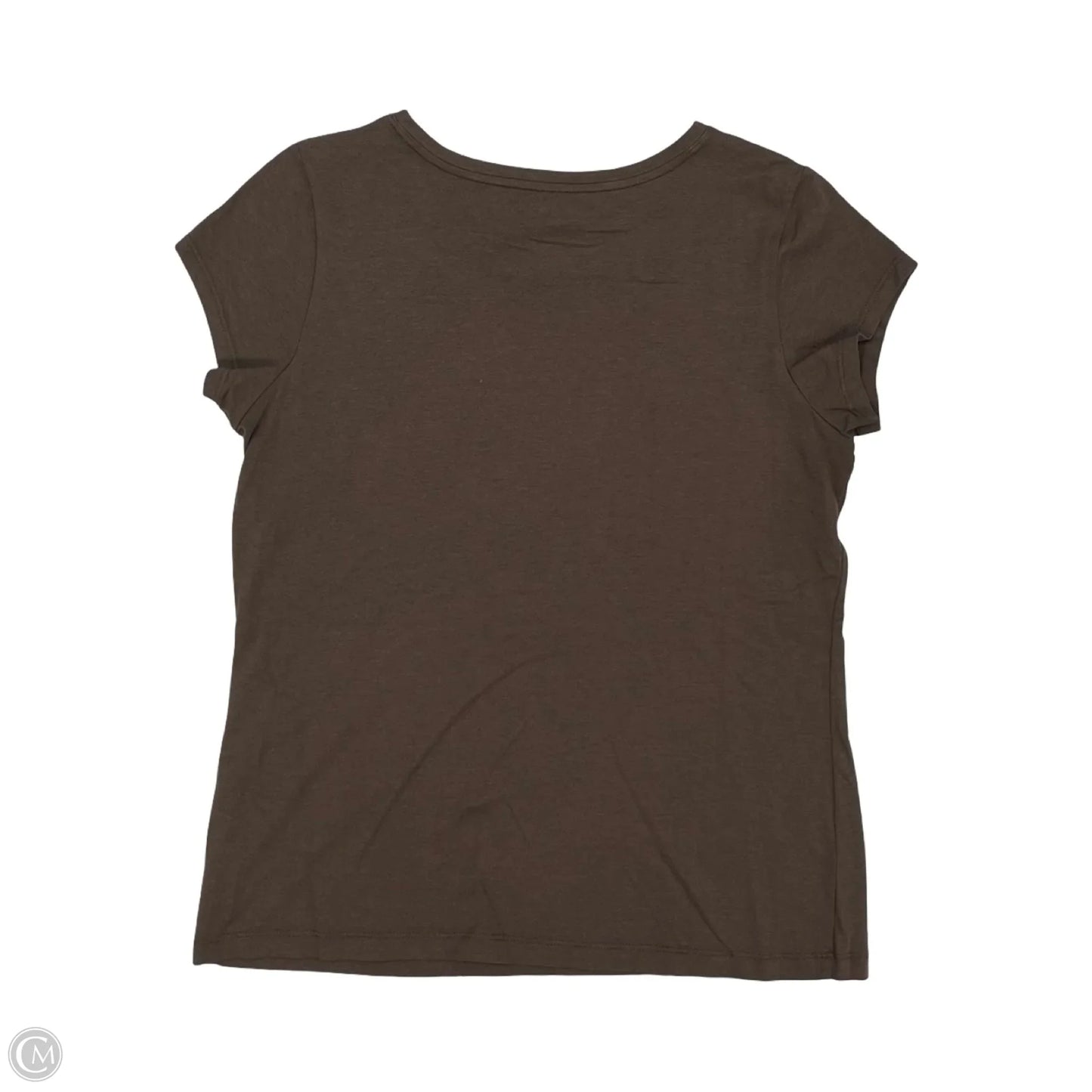 Top Short Sleeve By Tahari In Brown, Size: L