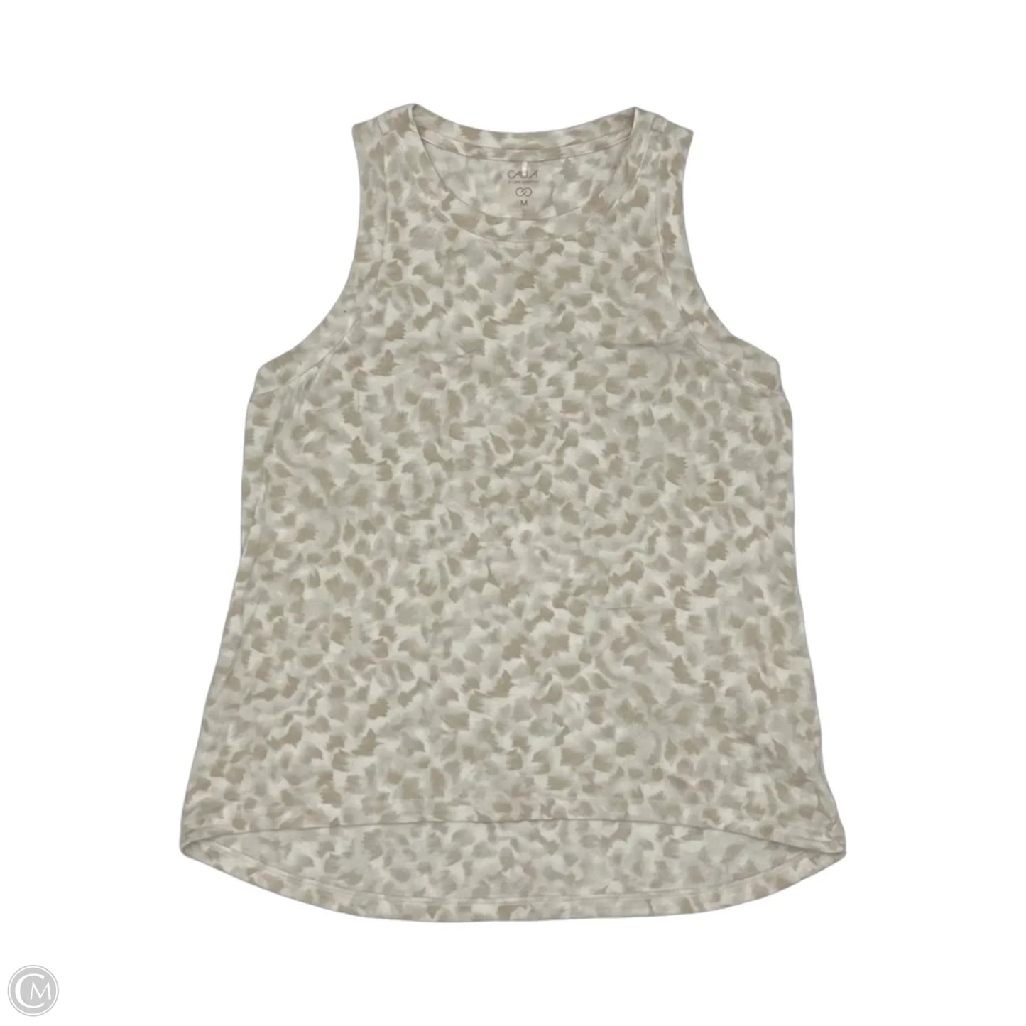 Athletic Tank Top By Calia In Brown & Cream, Size: M