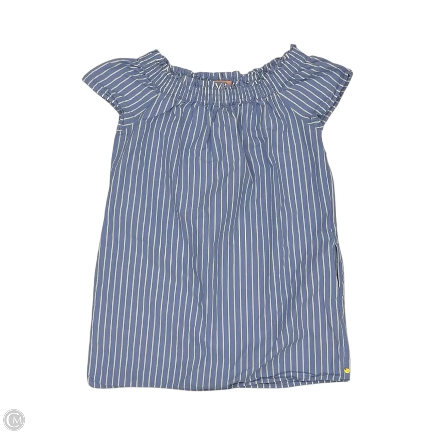 Blouse Short Sleeve By Scotch & Soda In Striped Pattern, Size: M