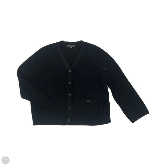 Sweater Cardigan By Adrianna Papell In Black, Size: L