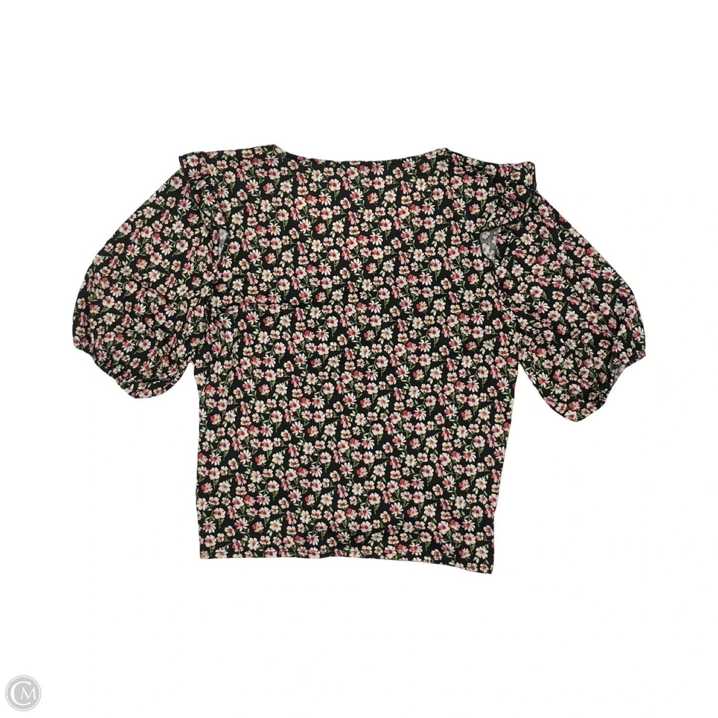 Blouse Short Sleeve By Moa Moa In Floral Print, Size: Xl