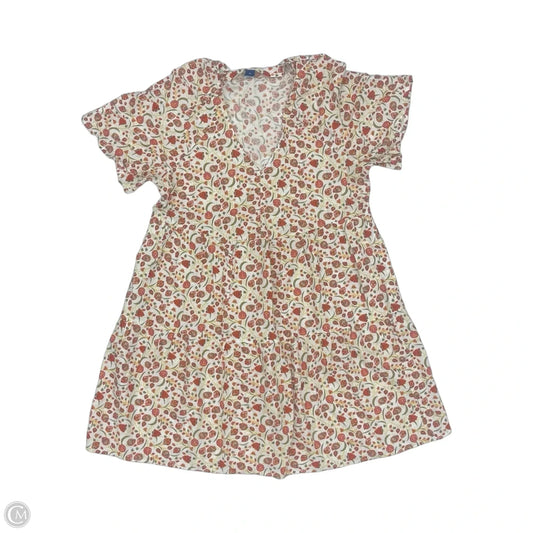 Dress Casual Short By Old Navy In Orange & White, Size: M