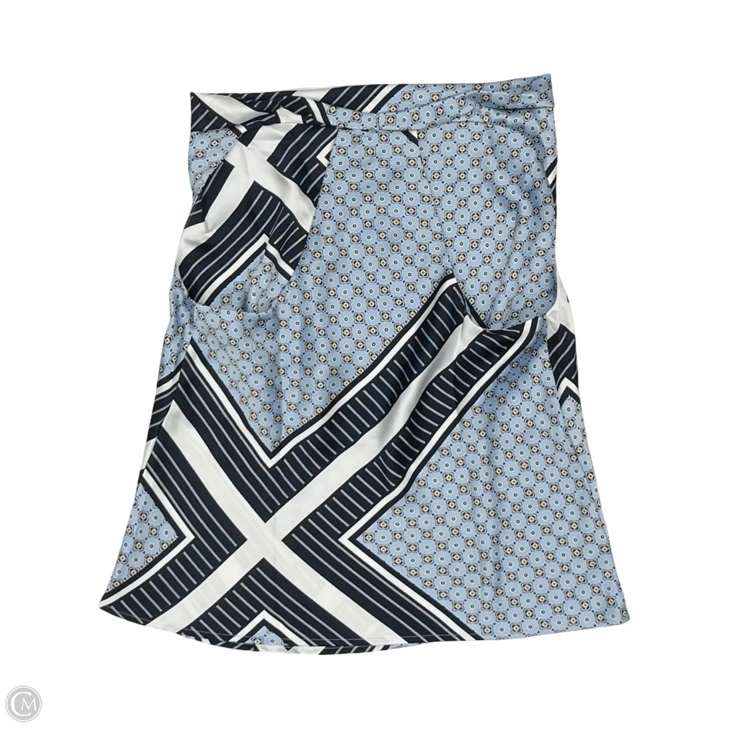 Blouse Sleeveless By Loft In Blue & White, Size: M