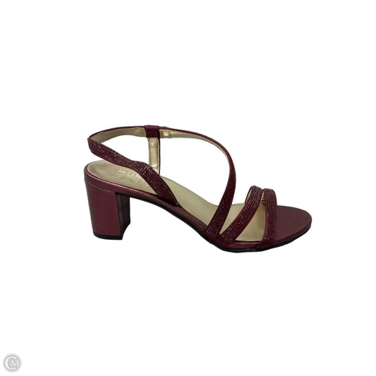 Sandals Heels Block By Naturalizer In Red, Size: 6
