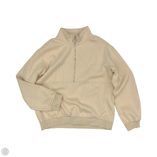 Sweatshirt Collar By Cmf In Tan, Size: L