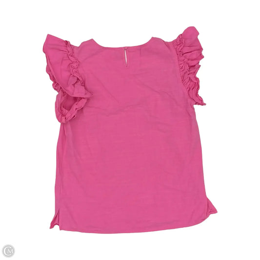 Blouse Short Sleeve By First Love In Pink, Size: S