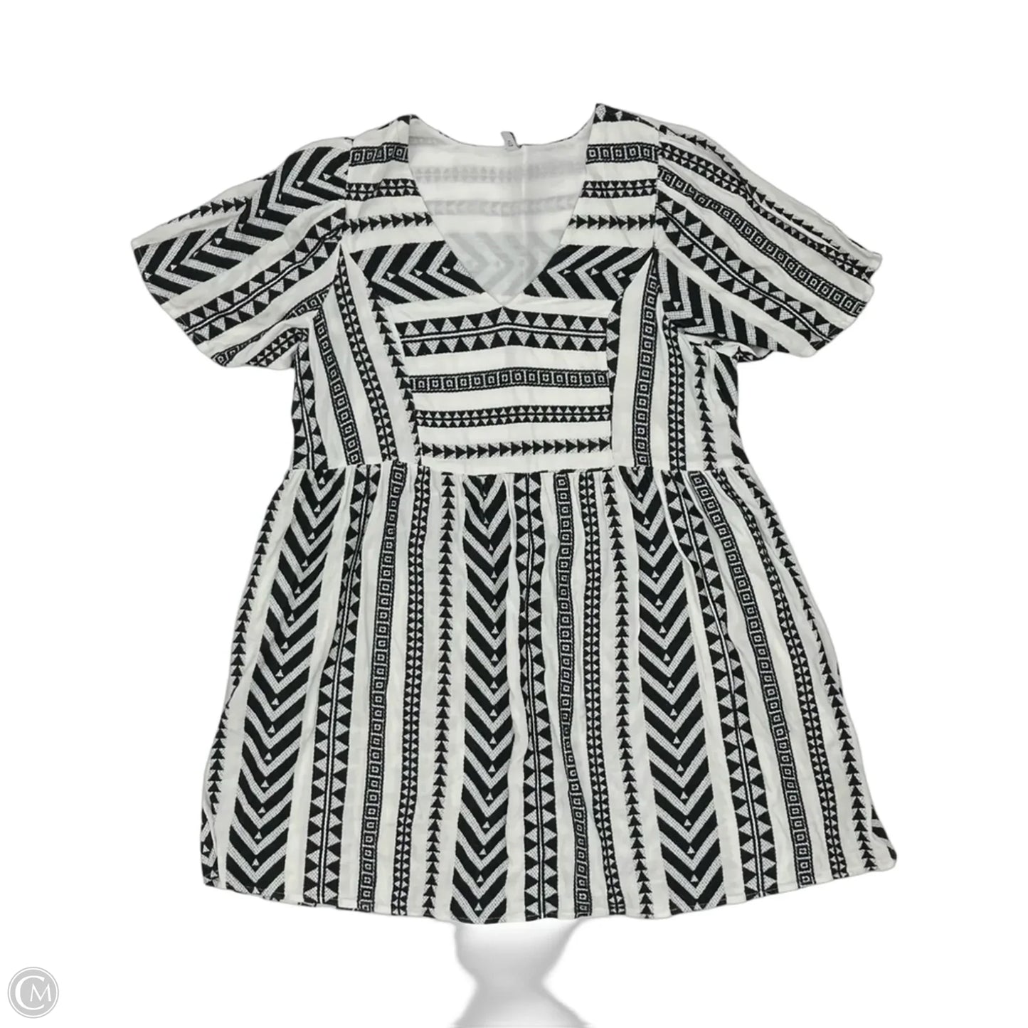 Dress Casual Short By Old Navy In Black & Cream, Size: Xl