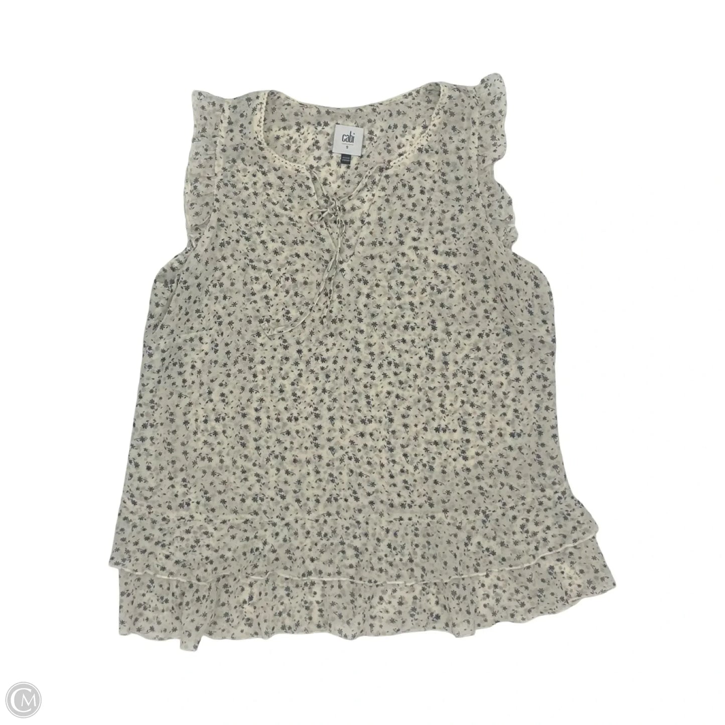 Blouse Sleeveless By Cabi In Floral Print, Size: S