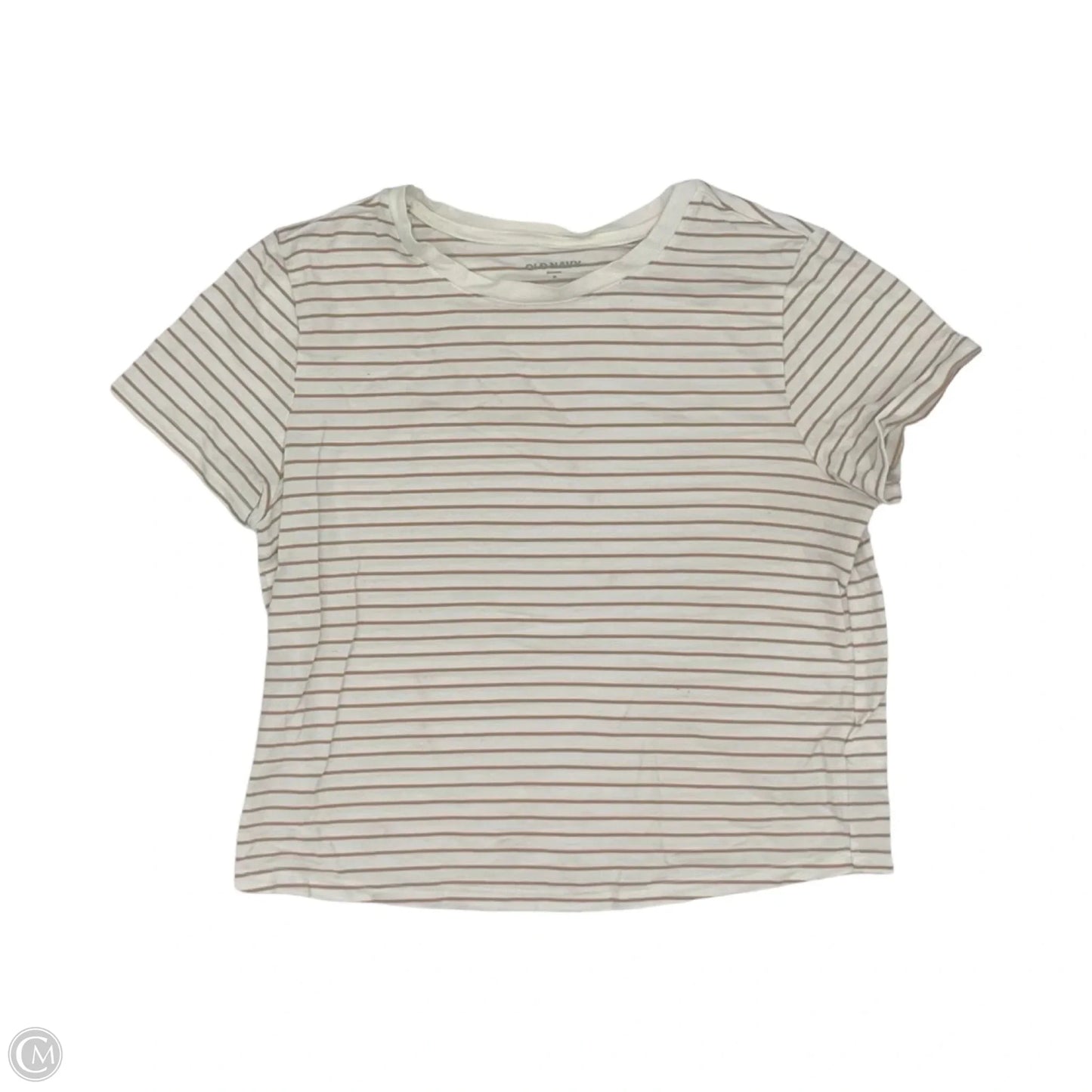 Top Short Sleeve By Old Navy In Striped Pattern, Size: M