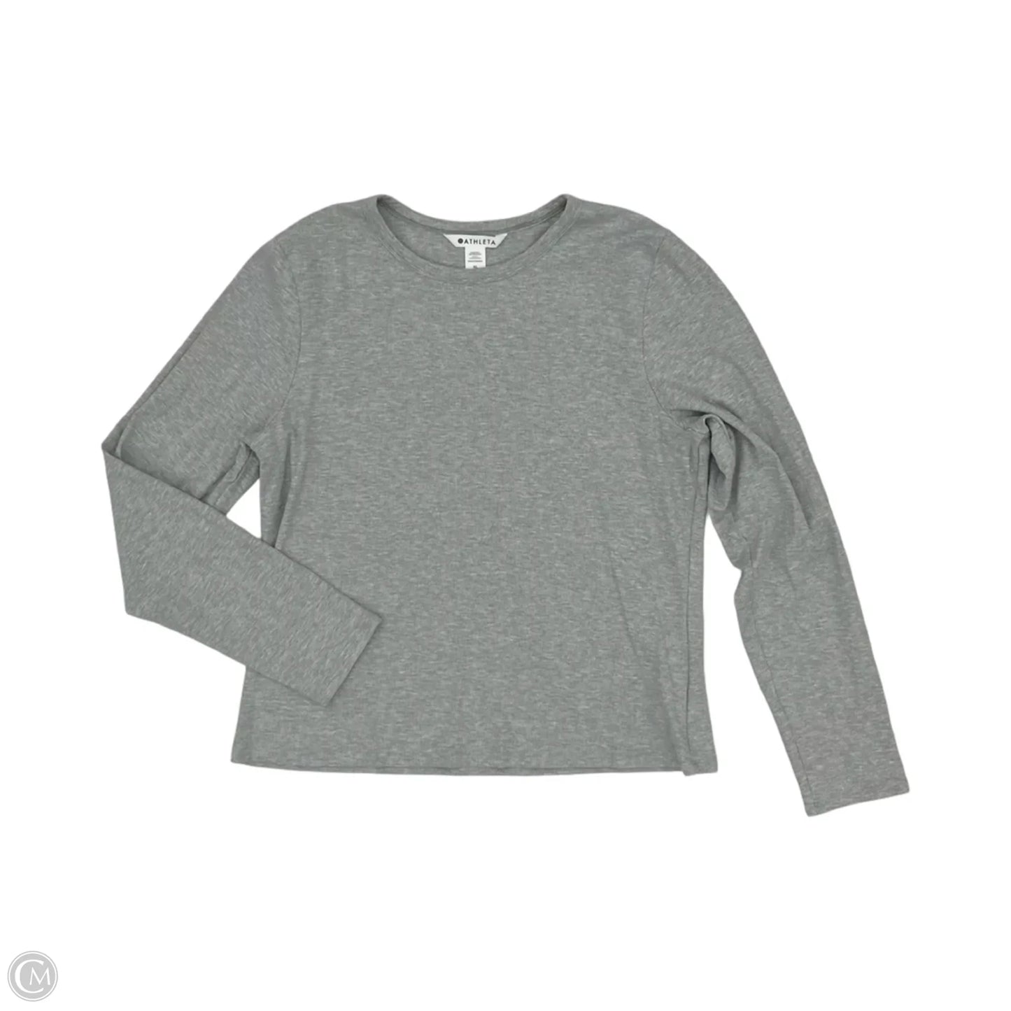 Athletic Top Long Sleeve Crewneck By Athleta In Grey, Size: Xl