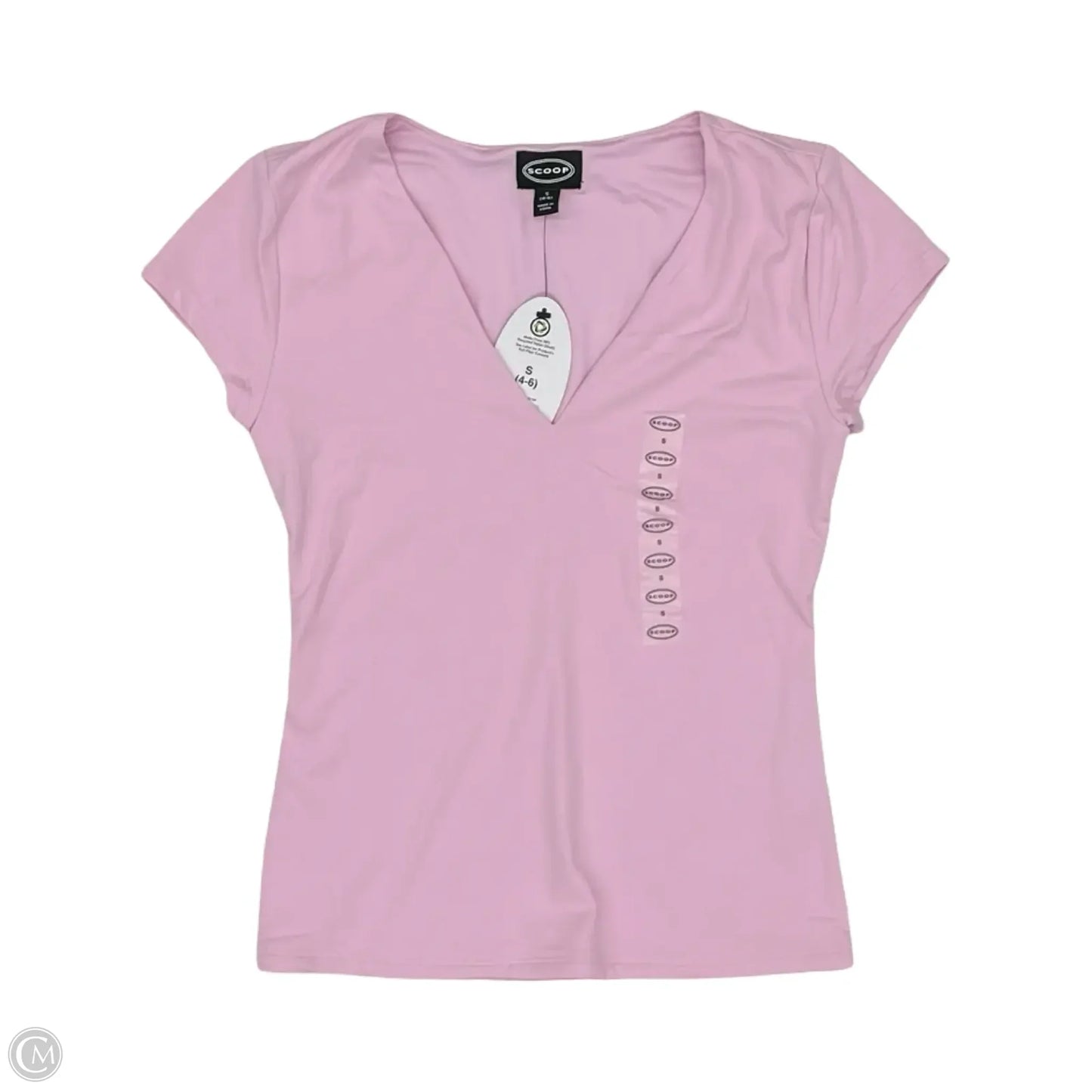 Top Short Sleeve By Scoop In Pink, Size: S
