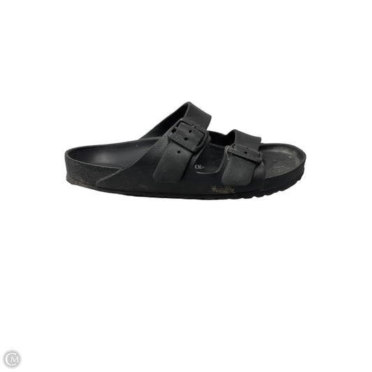 Sandals Flats By Birkenstock In Black, Size: 10