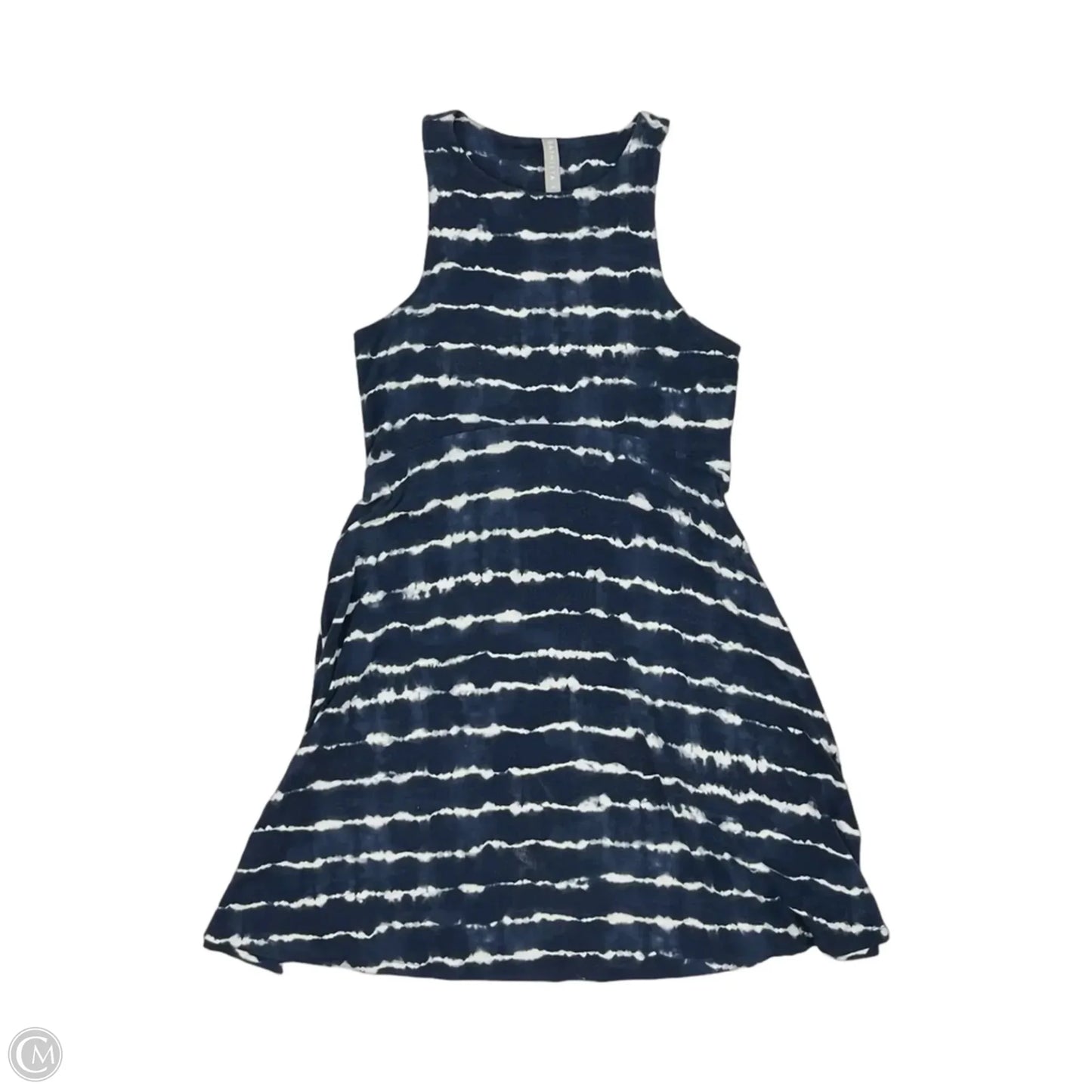 Athletic Dress By Athleta In Blue & Cream, Size: M
