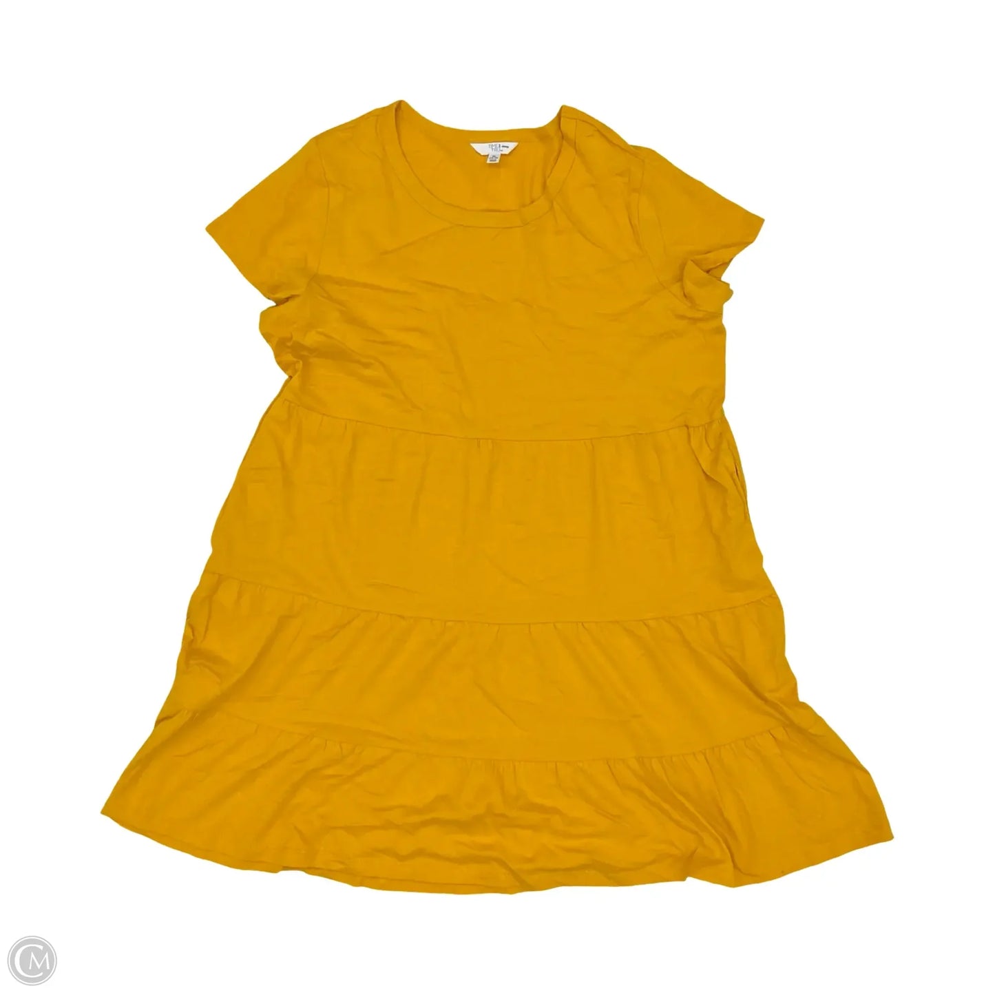 Dress Casual Short By Time And Tru In Yellow, Size: Xl