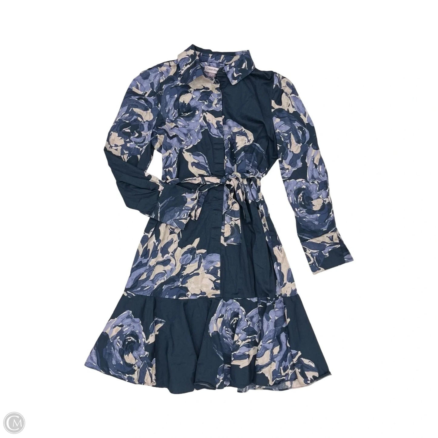Dress Party Midi By Calvin Klein In Floral Print, Size: M
