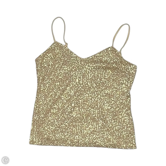 Blouse Sleeveless By Clothes Mentor In Gold, Size: M