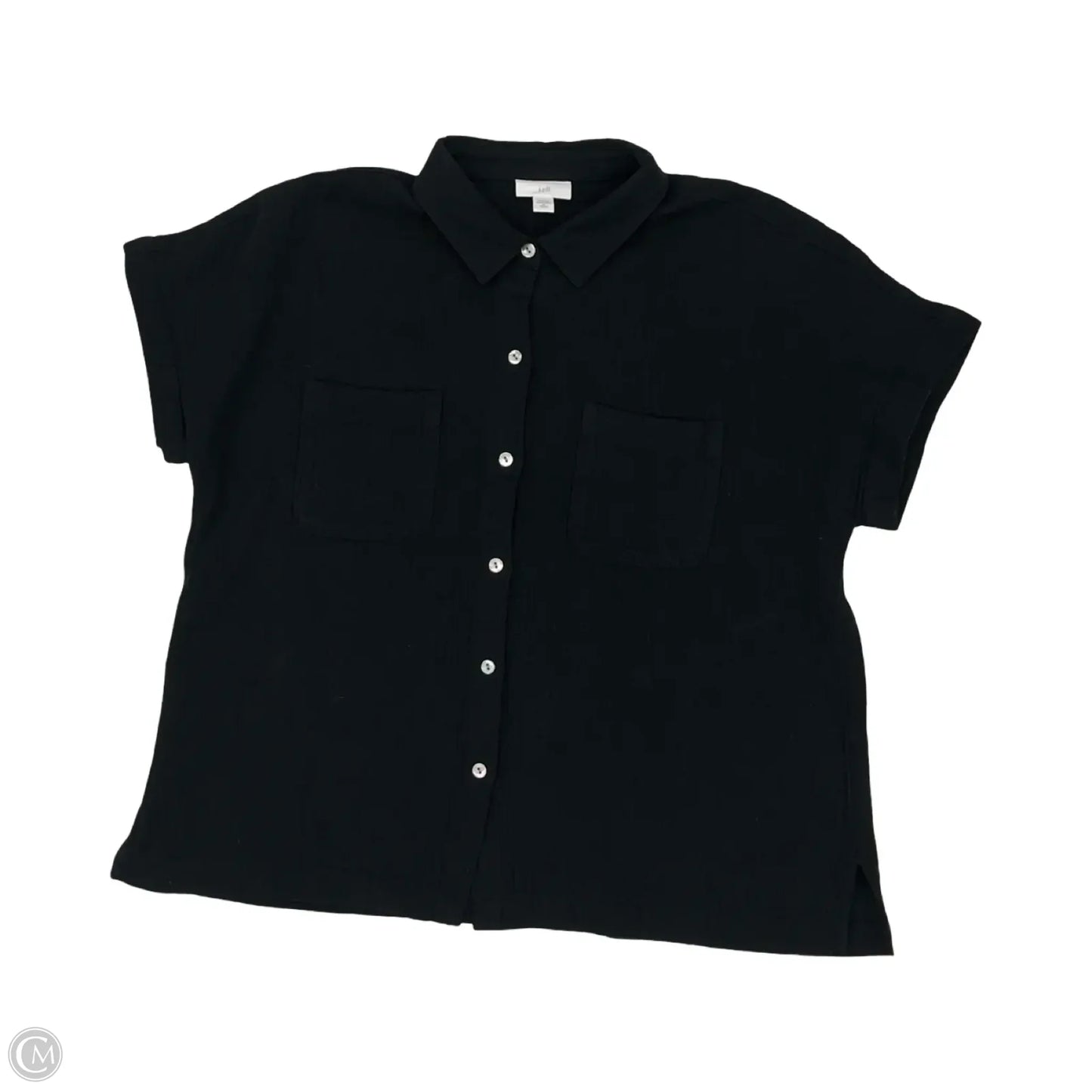 Top Short Sleeve By J. Jill In Black, Size: Mp