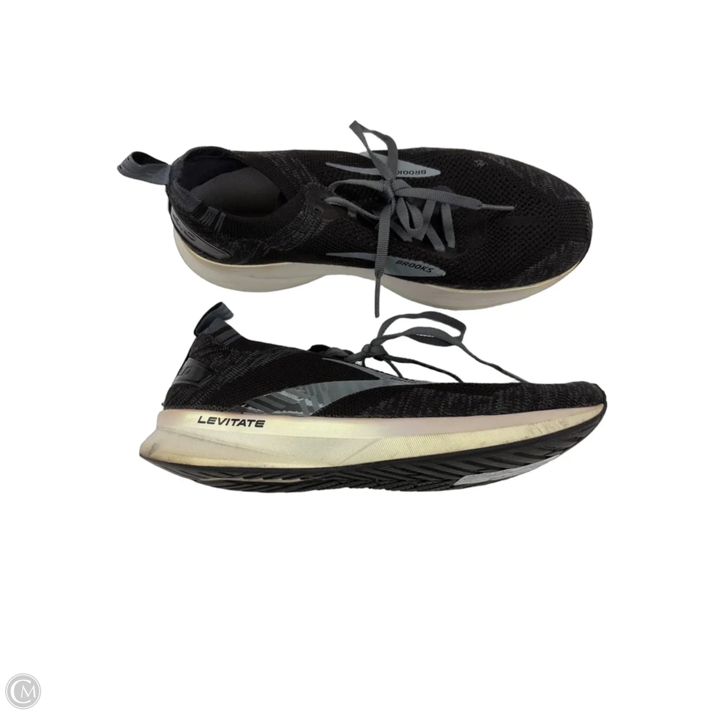 Shoes Athletic By Brooks In Black & Grey, Size: 8.5