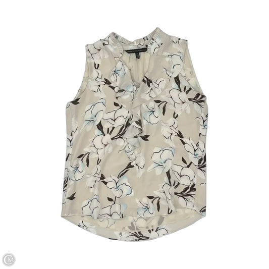 Blouse Sleeveless By White House Black Market In Floral Print, Size: Xs
