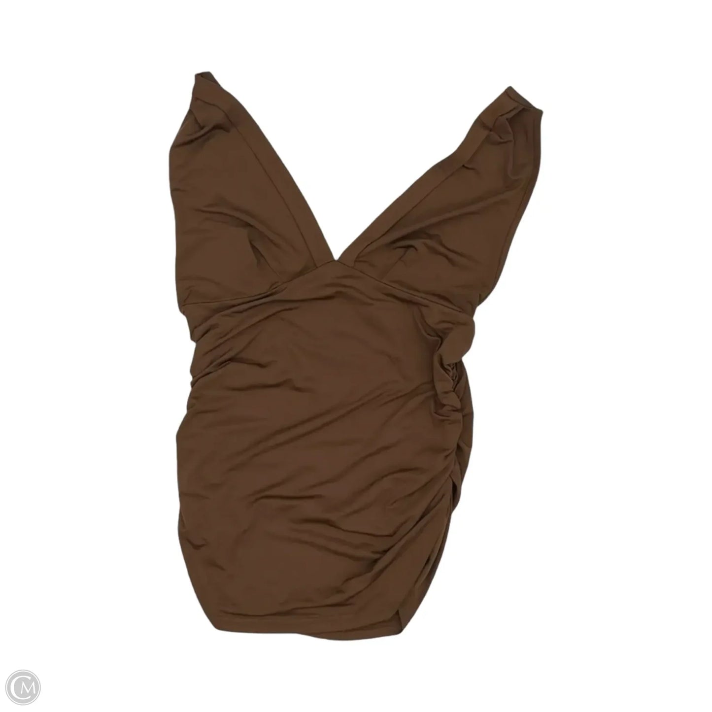 Blouse Sleeveless By Shein In Brown, Size: L