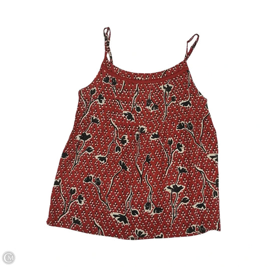 Blouse Sleeveless By Fatface In Black & Red, Size: M