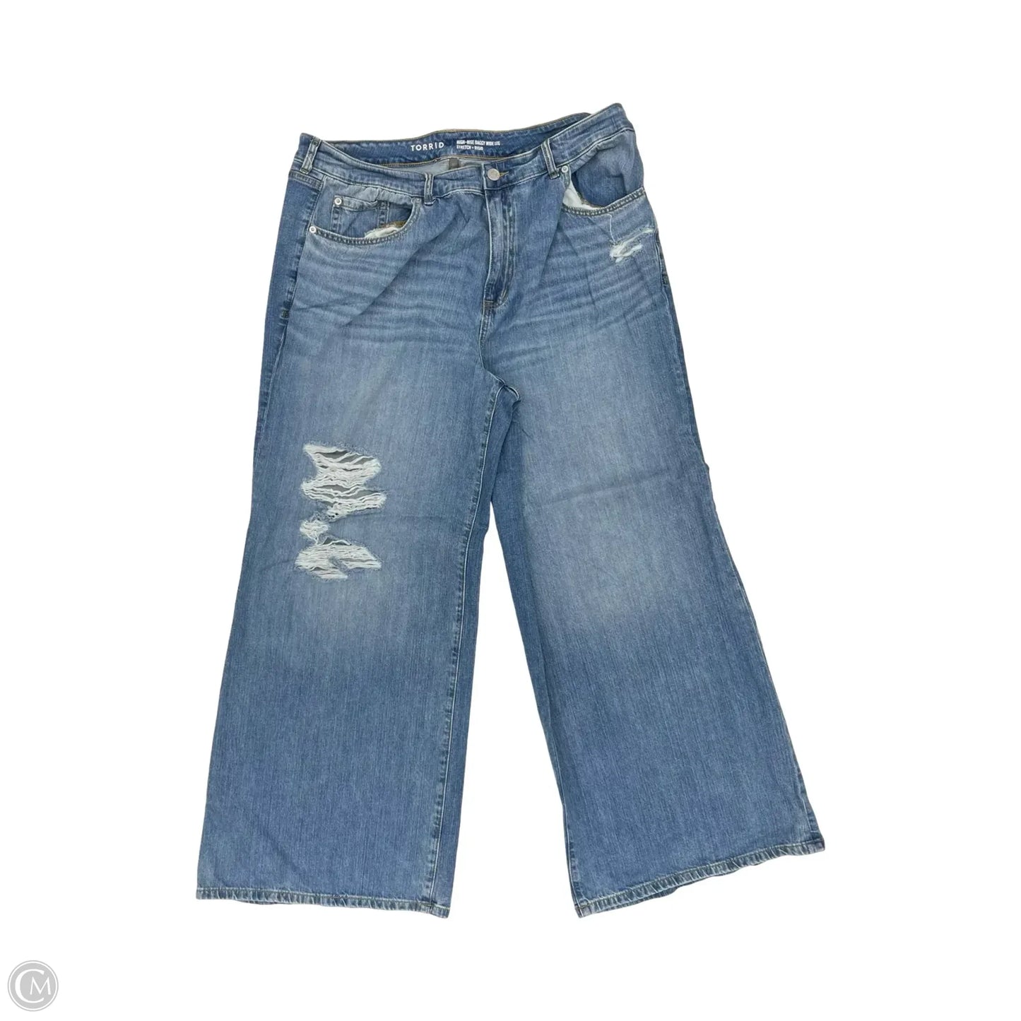 Jeans Wide Leg By Torrid In Blue Denim, Size: 20