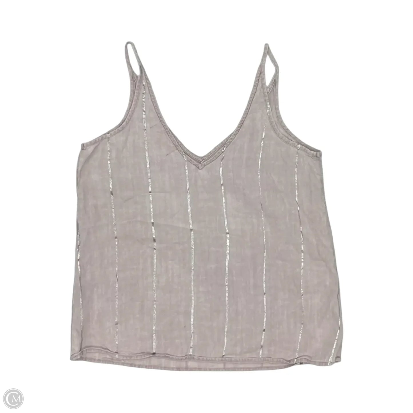 Blouse Sleeveless By Cloth & Stone In Pink & Silver, Size: S
