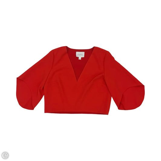 Blouse Short Sleeve By Mare Mare In Red, Size: L