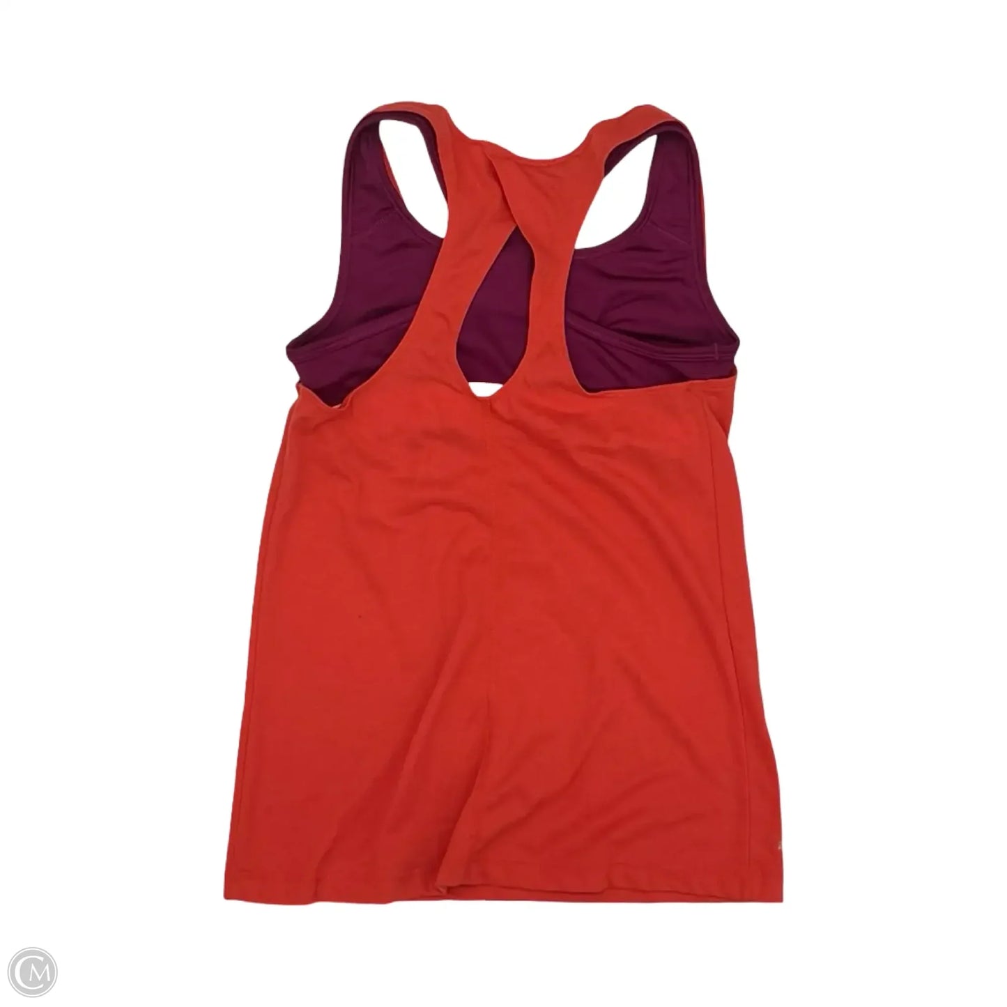 Athletic Tank Top By Nike In Orange & Purple, Size: M
