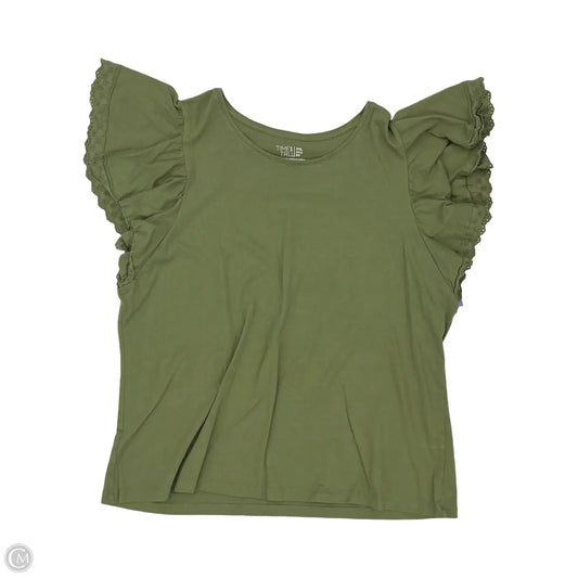 Top Short Sleeve By Time And Tru In Green, Size: Xxl