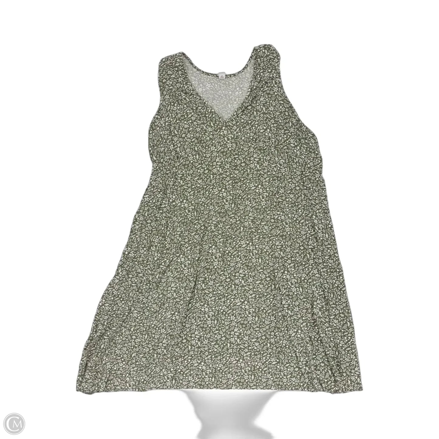 Dress Casual Midi By Old Navy In Cream & Green, Size: 3x